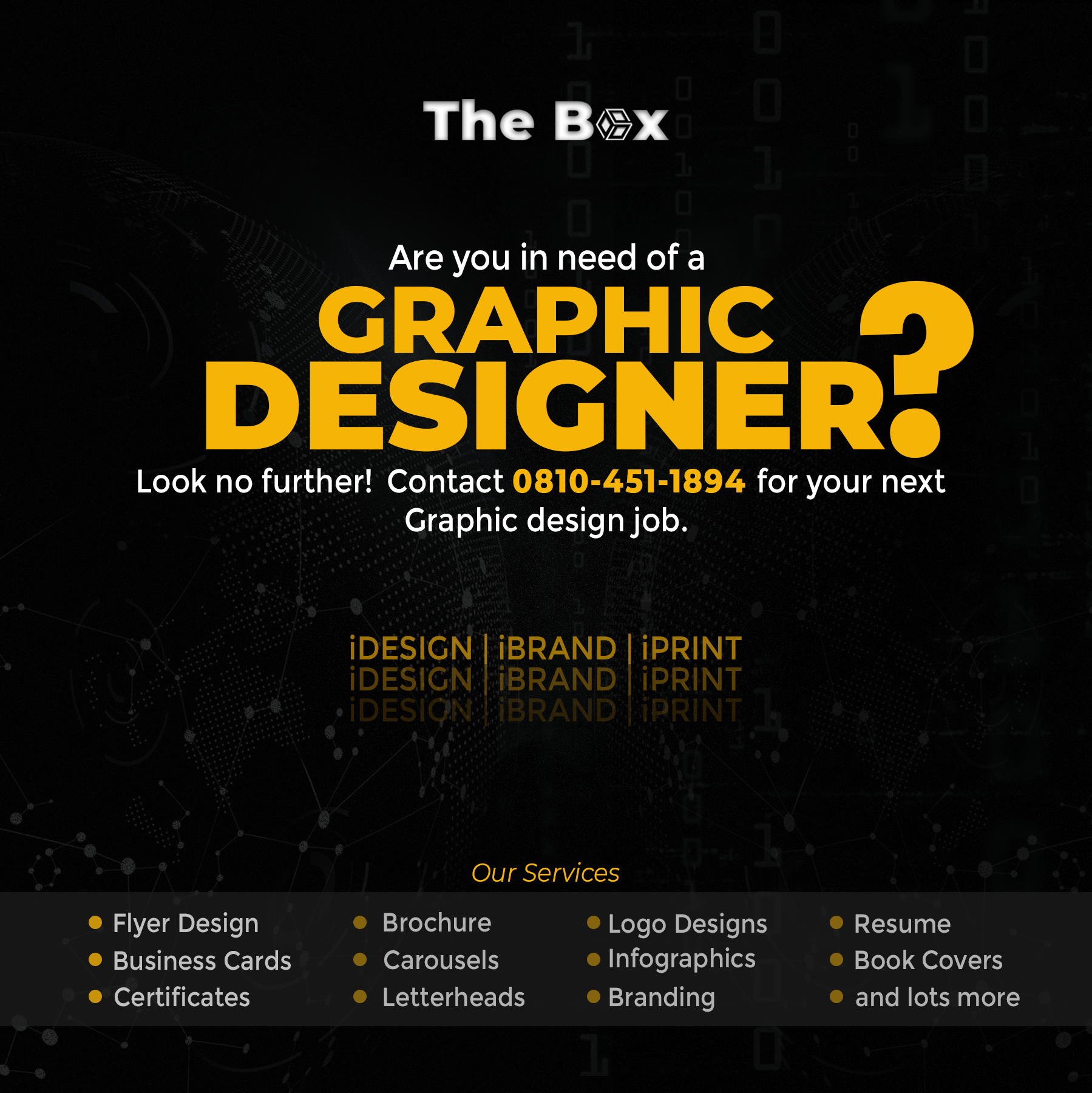 Promotional flyer design